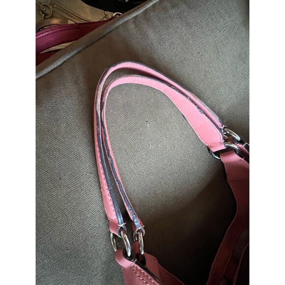 Coach Maggie Madison Woven Leather Hobo 23385 in Salmon Pink - Picture 5 of 11